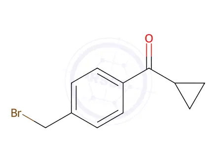 Chemical structure of (4-(Bromomethyl)phenyl)(cyclopropyl)methanone