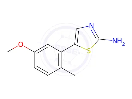 Chemical structure of 5-(5-Methoxy-2-methylphenyl)thiazol-2-amine