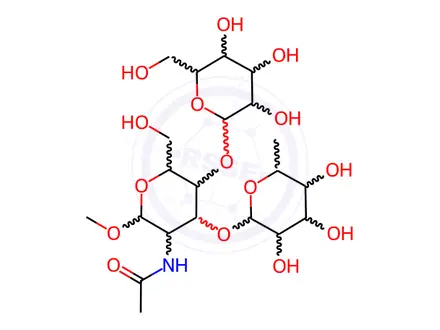 Chemical structure of Lewis X Trisaccharide, Methyl Glycoside