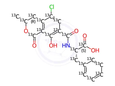 Chemical structure of [13C20]-Ochratoxin A
