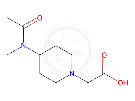 Chemical structure of 2-(4-(N-methylacetamido)piperidin-1-yl)acetic acid