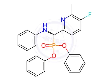 Chemical structure of Phosphonic acid, P-[(5-fluoro-6-Methyl-2-pyridinyl)(phenylaMino)Methyl]-, diphenyl ester