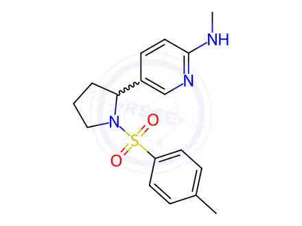 Chemical structure of N-methyl-5-(1-tosylpyrrolidin-2-yl)pyridin-2-amine