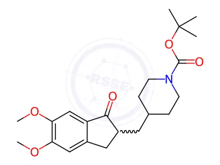 Chemical structure of N-Desbenzyl N-tert-butyloxycarbonyl Donepezil