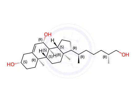 Chemical structure of 7β,27-dihydroxycholesterol