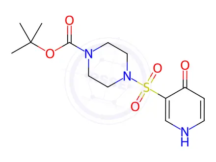 Chemical structure of tert-Butyl 4-((4-hydroxypyridin-3-yl)sulfonyl)piperazine-1-carboxylate