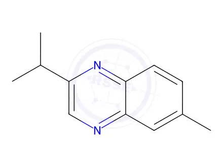 Chemical structure of Quinoxaline, 6-methyl-2-(1-methylethyl)-(9CI)