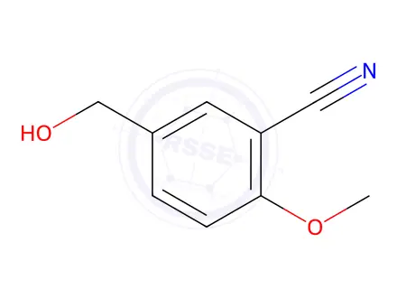Chemical structure of Benzonitrile, 5-(hydroxymethyl)-2-methoxy-(9CI)