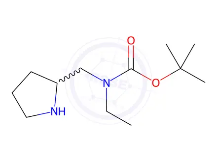 Chemical structure of Tert-butyl ethyl(pyrrolidin-2-ylmethyl)carbamate