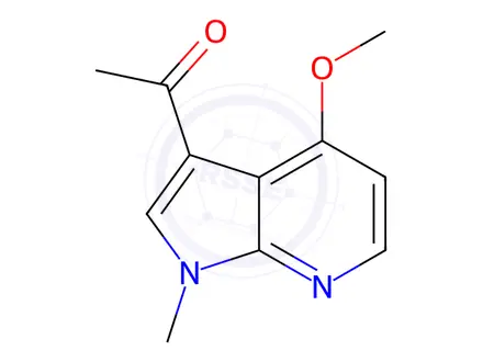 Chemical structure of 1-(4-Methoxy-1-methyl-1H-pyrrolo[2,3-b]pyridin-3-yl)ethan-1-one