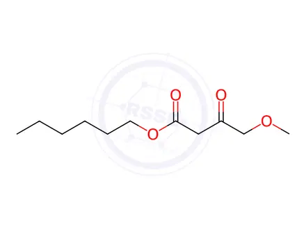 Chemical structure of Butanoic acid, 4-methoxy-3-oxo-, hexyl ester