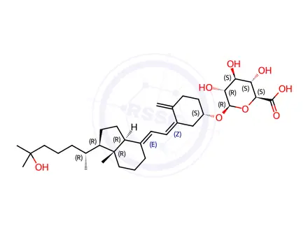 Chemical structure of 25-Hydroxyvitamin D3 3-Glucuronide