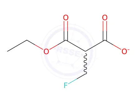 Chemical structure of 3-Ethoxy-2-fluoro-2-methyl-3-oxopropanoic acid