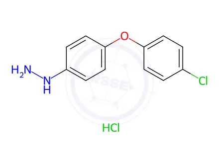 Chemical structure of (4-(4-Chlorophenoxy)phenyl)hydrazine hydrochloride