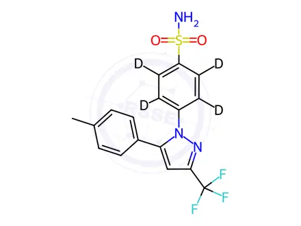 Chemical structure of Celecoxib D4