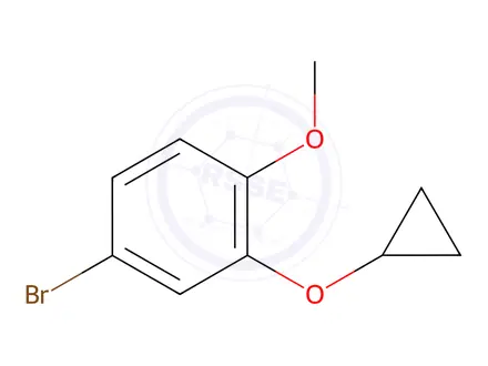 Chemical structure of 4-Bromo-2-cyclopropoxy-1-methoxybenzene