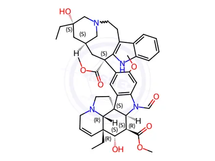 Chemical structure of 4-Desacetyl 3-Deoxy Vincristine