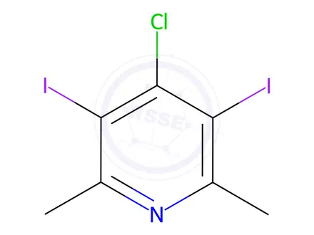 Chemical structure of 4-Chloro-3,5-diiodo-2,6-dimethylpyridine