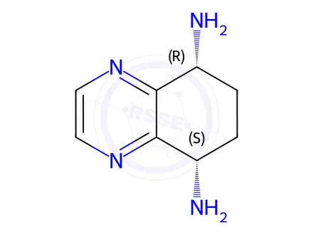 Chemical structure of (5R,8S)-5,6,7,8-tetrahydroquinoxaline-5,8-diamine