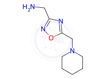 Chemical structure of (5-(Piperidin-1-ylmethyl)-1,2,4-oxadiazol-3-yl)methanamine