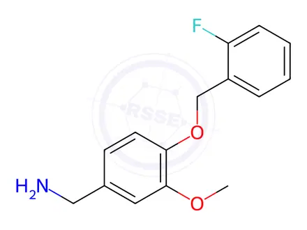 Chemical structure of (4-((2-Fluorobenzyl)oxy)-3-methoxyphenyl)methanamine hydrochloride