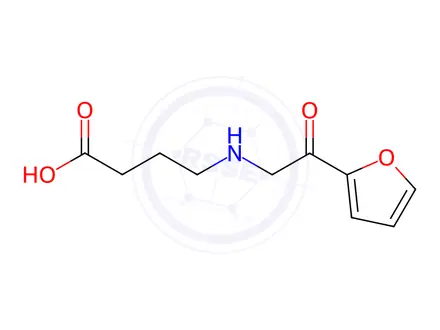 Chemical structure of Butanoic acid, 4-[[2-(2-furanyl)-2-oxoethyl]amino]-