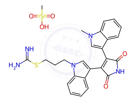 Chemical structure of Ro 31-8220 Mesylate