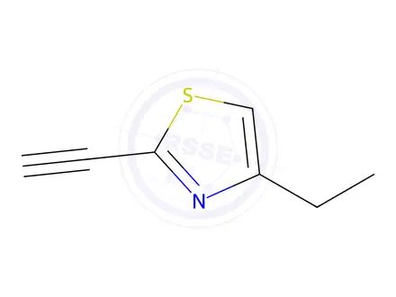 Chemical structure of Thiazole, 4-ethyl-2-ethynyl-(9CI)