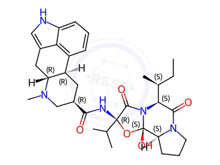 Chemical structure of 9,10-Dihydro-β-ergocryptine