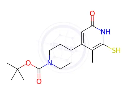 Chemical structure of tert-Butyl 4-(5-methyl-2-oxo-6-sulfanyl-1,2-dihydro-4-pyridinyl)-1-piperidinecarboxylate