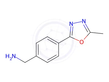 Chemical structure of (4-(5-Methyl-1,3,4-oxadiazol-2-yl)phenyl)methanamine