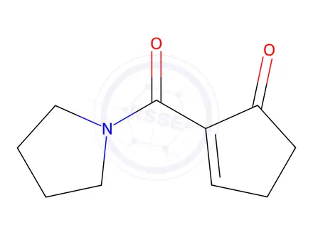 Chemical structure of Pyrrolidine, 1-[(5-oxo-1-cyclopenten-1-yl)carbonyl]-(9CI)