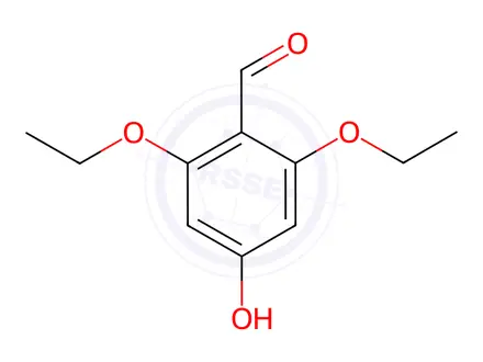 Chemical structure of Benzaldehyde, 2,6-diethoxy-4-hydroxy-(9CI)