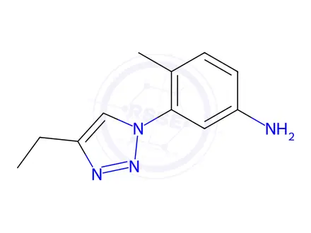 Chemical structure of 3-(4-ethyl-1H-1,2,3-triazol-1-yl)-4-methylaniline