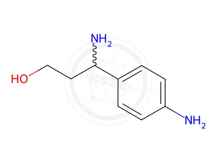 Chemical structure of 3-(4-Aminophenyl)-DL-β-alaninol Dihydrochloride