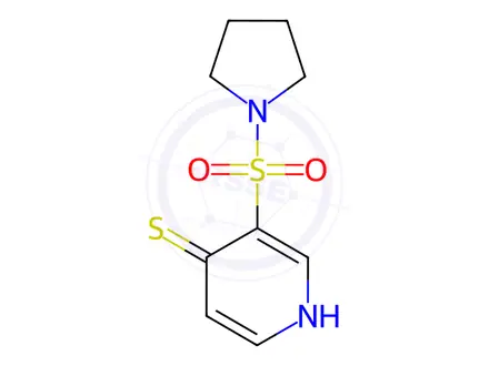 Chemical structure of 3-(Pyrrolidin-1-ylsulfonyl)pyridine-4-thiol