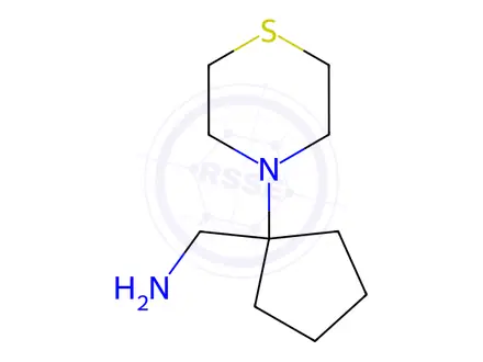 Chemical structure of (1-Thiomorpholin-4-ylcyclopentyl)methylamine