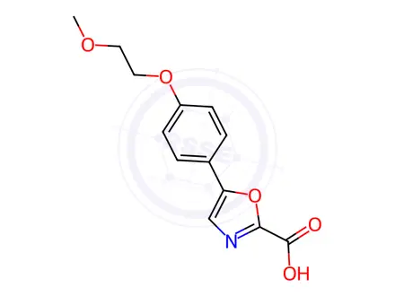 Chemical structure of 5-(4-(2-Methoxyethoxy)phenyl)oxazole-2-carboxylic acid