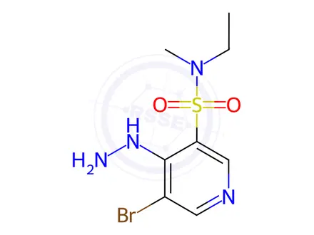 Chemical structure of 5-Bromo-N-ethyl-4-hydrazinyl-N-methylpyridine-3-sulfonamide