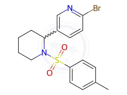 Chemical structure of 2-Bromo-5-(1-tosylpiperidin-2-yl)pyridine