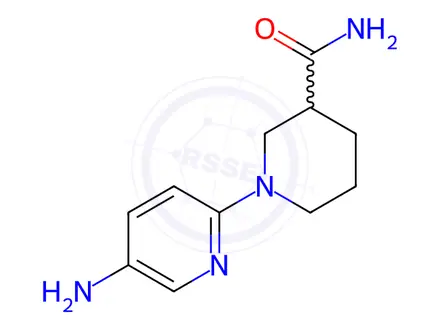 Chemical structure of 1-(5-Aminopyridin-2-yl)piperidine-3-carboxamide