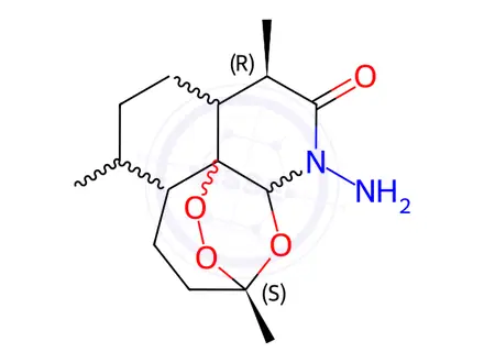 Chemical structure of N-Amino-11-azaartemisinin