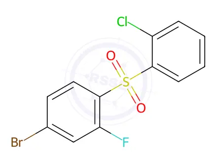Chemical structure of 4-Bromo-1-((2-chlorophenyl)sulfonyl)-2-fluorobenzene