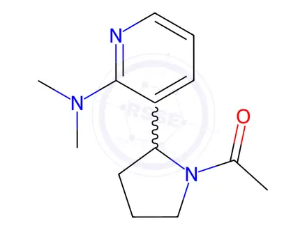 Chemical structure of 1-(2-(2-(Dimethylamino)pyridin-3-yl)pyrrolidin-1-yl)ethanone