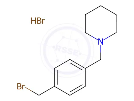 Chemical structure of Piperidine, 1-[[4-(bromomethyl)phenyl]methyl]-