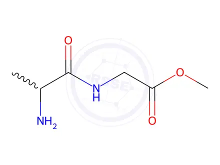 Chemical structure of Glycine, alanyl-, methyl ester (9CI)