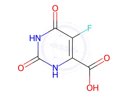 Chemical structure of 5-Fluoroorotic Acid Hydrate