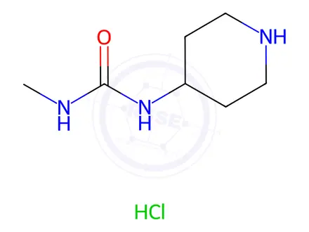 Chemical structure of 1-Methyl-3-(piperidin-4-yl)urea HCl
