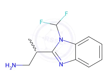 Chemical structure of 2-[1-(Difluoromethyl)-1H-1,3-benzodiazol-2-yl]propan-1-amine Dihydrochloride