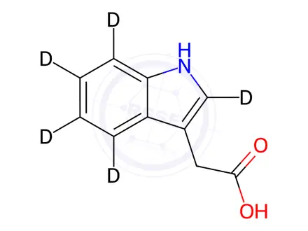 Chemical structure of Indole-3-acetic acid-[D5]